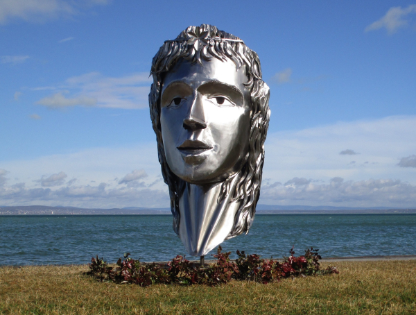 Big female head sculpture